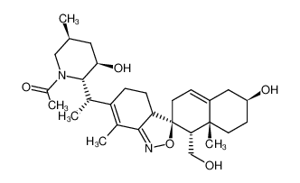 (23R)-28-acetyl-8,12-oxaazaethanylylidene-(9βH)-11,12-seco-veratra-5,13(17)-diene-3β,11,23-triol CAS:39039-95-7 manufacturer & supplier