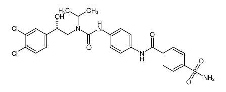 (S)-N-(4-(3-(2-(3,4-dichlorophenyl)-2-hydroxyethyl)-3-isopropylureido)phenyl)-4-sulfamoylbenzamide CAS:390405-24-0 manufacturer & supplier