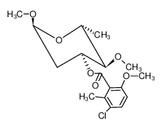 3-Chloro-6-methoxy-2-methyl-benzoic acid (2R,3R,4S,6S)-3,6-dimethoxy-2-methyl-tetrahydro-pyran-4-yl ester CAS:39057-06-2 manufacturer & supplier