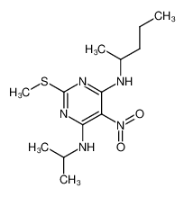 N4-isopropyl-N6-(1-methyl-butyl)-2-methylsulfanyl-5-nitro-pyrimidine-4,6-diamine CAS:39069-73-3 manufacturer & supplier