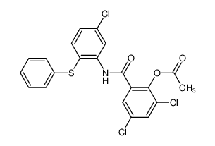 Acetic acid 2,4-dichloro-6-(5-chloro-2-phenylsulfanyl-phenylcarbamoyl)-phenyl ester CAS:39071-83-5 manufacturer & supplier