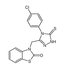 3-((4-(4-chlorophenyl)-5-thioxo-4,5-dihydro-1H-1,2,4-triazol-3-yl)methyl)benzo[d]thiazol-2(3H)-one CAS:390748-31-9 manufacturer & supplier