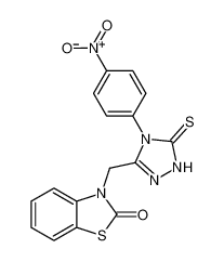 3-((4-(4-nitrophenyl)-5-thioxo-4,5-dihydro-1H-1,2,4-triazol-3-yl)methyl)benzo[d]thiazol-2(3H)-one CAS:390748-33-1 manufacturer & supplier