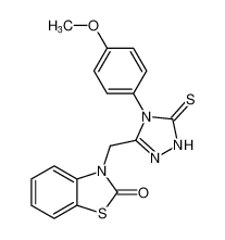 3-((4-(4-methoxyphenyl)-5-thioxo-4,5-dihydro-1H-1,2,4-triazol-3-yl)methyl)benzo[d]thiazol-2(3H)-one CAS:390748-34-2 manufacturer & supplier