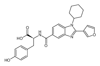 (S)-2-[(1-Cyclohexyl-2-furan-3-yl-1H-benzoimidazole-5-carbonyl)-amino]-3-(4-hydroxy-phenyl)-propionic acid CAS:390810-83-0 manufacturer & supplier