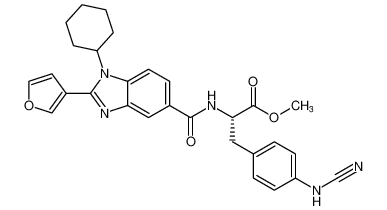 methyl (S)-3-(4-cyanamidophenyl)-2-(1-cyclohexyl-2-(furan-3-yl)-1H-benzo[d]imidazole-5-carboxamido)propanoate CAS:390811-23-1 manufacturer & supplier