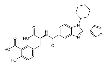 (S)-5-(2-carboxy-2-(1-cyclohexyl-2-(furan-3-yl)-1H-benzo[d]imidazole-5-carboxamido)ethyl)-2-hydroxybenzoic acid CAS:390811-59-3 manufacturer & supplier