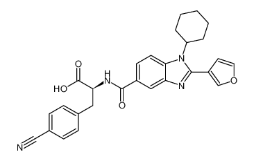 (S)-3-(4-cyanophenyl)-2-(1-cyclohexyl-2-(furan-3-yl)-1H-benzo[d]imidazole-5-carboxamido)propanoic acid CAS:390812-28-9 manufacturer & supplier