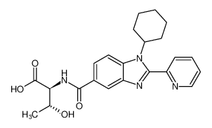 (1-cyclohexyl-2-(pyridin-2-yl)-1H-benzo[d]imidazole-5-carbonyl)-L-threonine CAS:390814-00-3 manufacturer & supplier