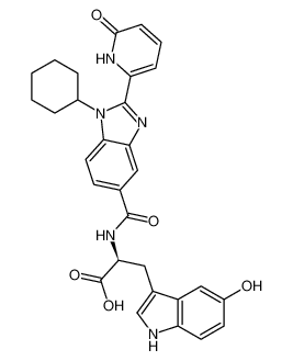 L-Tryptophan,N-[[1-cyclohexyl-2-(1,6-dihydro-6-oxo-2-pyridinyl)-1H-benzimidazol-5-yl]carbonyl]-5-hydroxy- CAS:390814-72-9 manufacturer & supplier