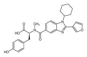 N-(1-cyclohexyl-2-(furan-3-yl)-1H-benzo[d]imidazole-5-carbonyl)-N-methyl-L-tyrosine CAS:390815-29-9 manufacturer & supplier