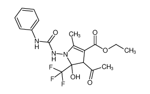 ethyl 4-acetyl-5-hydroxy-2-methyl-1-(3-phenylureido)-5-(trifluoromethyl)-4,5-dihydro-1H-pyrrole-3-carboxylate CAS:391199-05-6 manufacturer & supplier