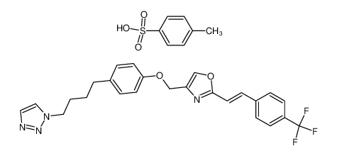 1-[4-[4-[[2-[(E)-2-[4-(trifluoromethyl)phenyl]-ethenyl]-1,3-oxazol-4-yl]methoxy]phenyl]butyl]-1H-1,2,3-triazole p-toluenesulfonate CAS:391202-10-1 manufacturer & supplier