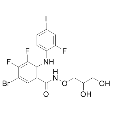 5-bromo-N-(2,3-dihydroxypropoxy)-3,4-difluoro-2-(2-fluoro-4-iodoanilino)benzamide CAS:391210-00-7 manufacturer & supplier