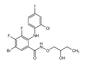 5-bromo-2-((2-chloro-4-iodophenyl)amino)-3,4-difluoro-N-(2-hydroxybutoxy)benzamide CAS:391210-63-2 manufacturer & supplier