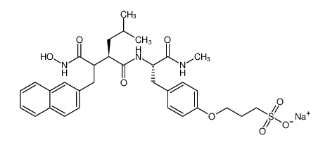 sodium 3-(4-((2S)-2-((2R)-2-(1-(hydroxyamino)-3-(naphthalen-2-yl)-1-oxopropan-2-yl)-4-methylpentanamido)-3-(methylamino)-3-oxopropyl)phenoxy)propane-1-sulfonate CAS:391222-44-9 manufacturer & supplier