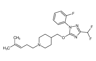 4-(((3-(difluoromethyl)-1-(2-fluorophenyl)-1H-1,2,4-triazol-5-yl)oxy)methyl)-1-(4-methylpent-3-en-1-yl)piperidine CAS:391238-69-0 manufacturer & supplier