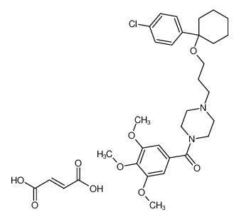 (4-{3-[1-(4-Chloro-phenyl)-cyclohexyloxy]-propyl}-piperazin-1-yl)-(3,4,5-trimethoxy-phenyl)-methanone; compound with (E)-but-2-enedioic acid CAS:39125-05-8 manufacturer & supplier