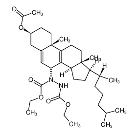 7α-(NN'-bis(ethoxycarbonyl)hydrazino)cholesta-5,8-dien-3β-yl acetate CAS:3914-89-4 manufacturer & supplier