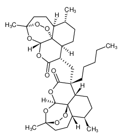 (3R,5aS,6R,8aS,9R,12S,12aR)-9-(((3R,5aS,6R,8aS,9S,12S,12aR)-3,6-dimethyl-10-oxodecahydro-12H-3,12-epoxy[1,2]dioxepino[4,3-i]isochromen-9-yl)methyl)-3,6-dimethyl-9-pentyloctahydro-12H-3,12-epoxy[1,2]dioxepino[4,3-i]isochromen-10(3H)-one CAS:3