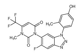 3-(5-fluoro-1-(4-hydroxy-2-methylphenyl)-1H-benzo[d][1,2,3]triazol-6-yl)-1-methyl-6-(trifluoromethyl)pyrimidine-2,4(1H,3H)-dione CAS:391640-00-9 manufacturer & supplier