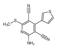 2-amino-6-methylsulfanyl-4-thiophen-3-ylpyridine-3,5-dicarbonitrile CAS:391663-86-8 manufacturer & supplier