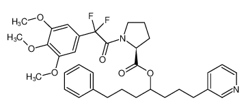 1-phenyl-7-(pyridin-3-yl)heptan-4-yl (2,2-difluoro-2-(3,4,5-trimethoxyphenyl)acetyl)-L-prolinate CAS:391669-33-3 manufacturer & supplier