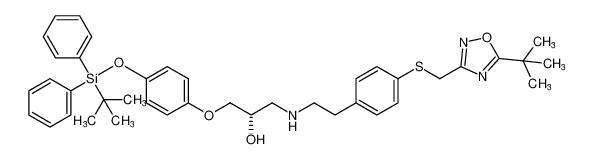 (S)-1-((4-(((5-(tert-butyl)-1,2,4-oxadiazol-3-yl)methyl)thio)phenethyl)amino)-3-(4-((tert-butyldiphenylsilyl)oxy)phenoxy)propan-2-ol CAS:391672-12-1 manufacturer & supplier