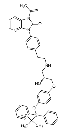 3-[4-(2-{[(2S)-3-(4-{[tert-Butyl(diphenyl)silyl]oxy}phenoxy)-2-hydroxypropyl]amino}ethyl)phenyl]-1-isopropenyl-1,3-dihydro-2H-imidazo[4,5-b]pyridin-2-one CAS:391674-20-7 manufacturer & supplier