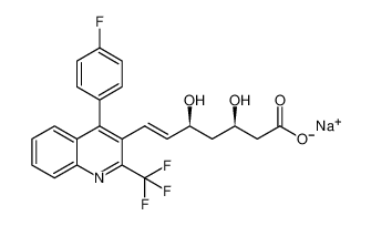 sodium rel-(3R,5S,E)-7-(4-(4-fluorophenyl)-2-(trifluoromethyl)quinolin-3-yl)-3,5-dihydroxyhept-6-enoate CAS:391681-83-7 manufacturer & supplier