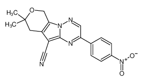 8,8-dimethyl-2-(4-nitrophenyl)-8,9-dihydro-6H-pyrano[4',3':4,5]pyrrolo[1,2-b][1,2,4]triazine-10-carbonitrile CAS:391861-15-7 manufacturer & supplier