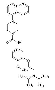 N-(3-(2-(diisopropylamino)ethoxy)-4-methoxyphenyl)-4-(naphthalen-1-yl)piperazine-1-carboxamide CAS:391881-76-8 manufacturer & supplier