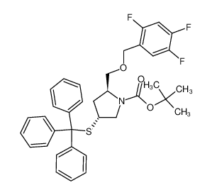 (2S,4R)-2-(2,4,5-trifluorobenzyloxymethyl)-4-tritylsulfanylpyrrolidine-1-carboxylic acid tert-butyl ester CAS:391888-88-3 manufacturer & supplier