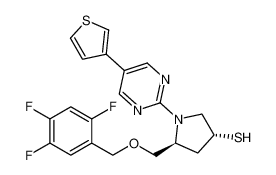 (3R,5S)-1-(5-(thiophen-3-yl)pyrimidin-2-yl)-5-(((2,4,5-trifluorobenzyl)oxy)methyl)pyrrolidine-3-thiol CAS:391889-45-5 manufacturer & supplier