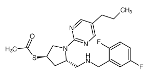 S-((3R,5S)-5-(((2,5-difluorobenzyl)amino)methyl)-1-(5-propylpyrimidin-2-yl)pyrrolidin-3-yl) ethanethioate CAS:391889-64-8 manufacturer & supplier