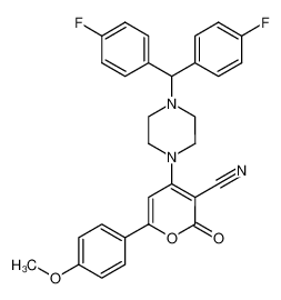 4-{4-[bis(4-fluorophenyl)methyl]-1-piperazinyl}-6-(4-methoxyphenyl)-2-oxo-2H-pyran-3-carbonitrile CAS:391914-29-7 manufacturer & supplier