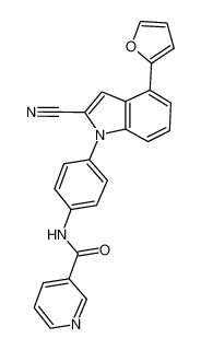 N-{4-[(2-cyano-4-(2-furanyl)indol-1-yl)phenyl]}pyridine-3-carboxamide CAS:391914-40-2 manufacturer & supplier