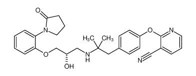 (S)-2-(4-(2-((2-hydroxy-3-(2-(2-oxopyrrolidin-1-yl)phenoxy)propyl)amino)-2-methylpropyl)phenoxy)nicotinonitrile CAS:391920-40-4 manufacturer & supplier