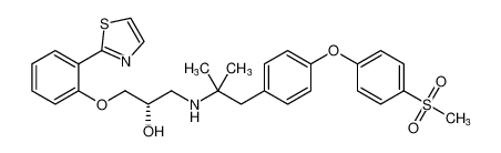 (S)-1-((2-methyl-1-(4-(4-(methylsulfonyl)phenoxy)phenyl)propan-2-yl)amino)-3-(2-(thiazol-2-yl)phenoxy)propan-2-ol CAS:391921-33-8 manufacturer & supplier