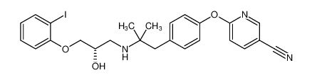 (S)-6-(4-(2-((2-hydroxy-3-(2-iodophenoxy)propyl)amino)-2-methylpropyl)phenoxy)nicotinonitrile CAS:391927-96-1 manufacturer & supplier