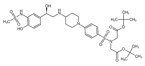 tert-butyl 2-{[2-(tert-butoxy)-2-oxoethyl][(4-{4-[((2R)-2-hydroxy-2-{4-hydroxy-3-[(methylsulfonyl)amino]phenyl}ethyl)amino]-1-piperidinyl}phenyl)sulfonyl]amino}acetate CAS:391934-58-0 manufacturer & supplier