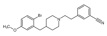 3-(2-(4-(2-bromo-5-methoxybenzyl)piperidin-1-yl)ethyl)benzonitrile CAS:391954-86-2 manufacturer & supplier