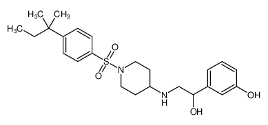 3-(1-hydroxy-2-((1-((4-(tert-pentyl)phenyl)sulfonyl)piperidin-4-yl)amino)ethyl)phenol CAS:392231-43-5 manufacturer & supplier