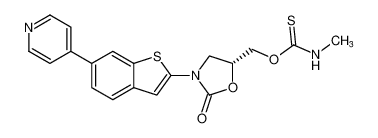 (R)-O-((2-oxo-3-(6-(pyridin-4-yl)benzo[b]thiophen-2-yl)oxazolidin-5-yl)methyl) methylcarbamothioate CAS:392245-27-1 manufacturer & supplier