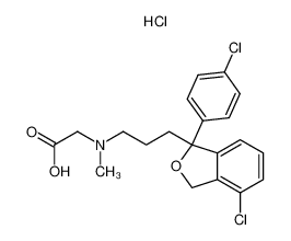 N-{3-[4-chloro-1-(4-chlorophenyl)-1,3-dihydroisobenzofuran-1-yl]-1-propyl}-N-methylglycine hydrochloride CAS:392286-40-7 manufacturer & supplier