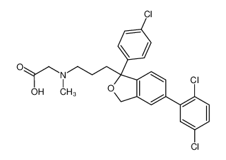 N-{3-[1-(4-Chloro-phenyl)-5-(2,5-dichloro-phenyl)-1,3-dihydro-isobenzofuran-1-yl]-propyl}-N-methyl-glycine CAS:392286-77-0 manufacturer & supplier