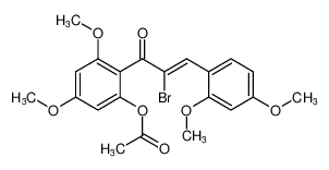 (Z)-2-(2-bromo-3-(2,4-dimethoxyphenyl)acryloyl)-3,5-dimethoxyphenyl acetate CAS:392302-49-7 manufacturer & supplier