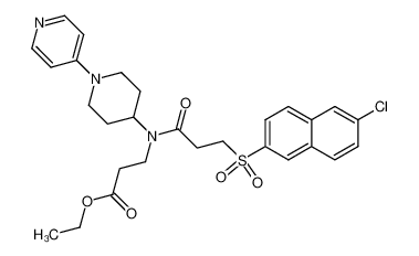 ethyl 3-[N-[3-[(6-chloro-2-naphthyl)sulfonyl]propanoyl]-N-[1-(pyridin-4-yl)-4-piperidyl]amino]propionate CAS:392328-90-4 manufacturer & supplier