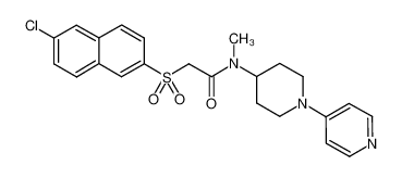 2-((6-chloronaphthalen-2-yl)sulfonyl)-N-methyl-N-(1-(pyridin-4-yl)piperidin-4-yl)acetamide CAS:392328-91-5 manufacturer & supplier