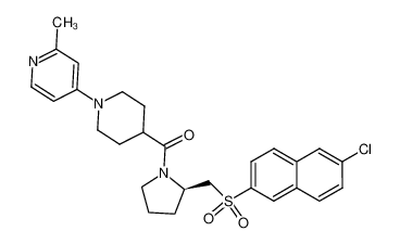 (R)-4-[[2-(6-Chloro-2-naphthyl)sulfonylmethyl-1-pyrrolidyl]carbonyl]-1-(2-methyl-4-pyridyl)piperidine CAS:392329-77-0 manufacturer & supplier